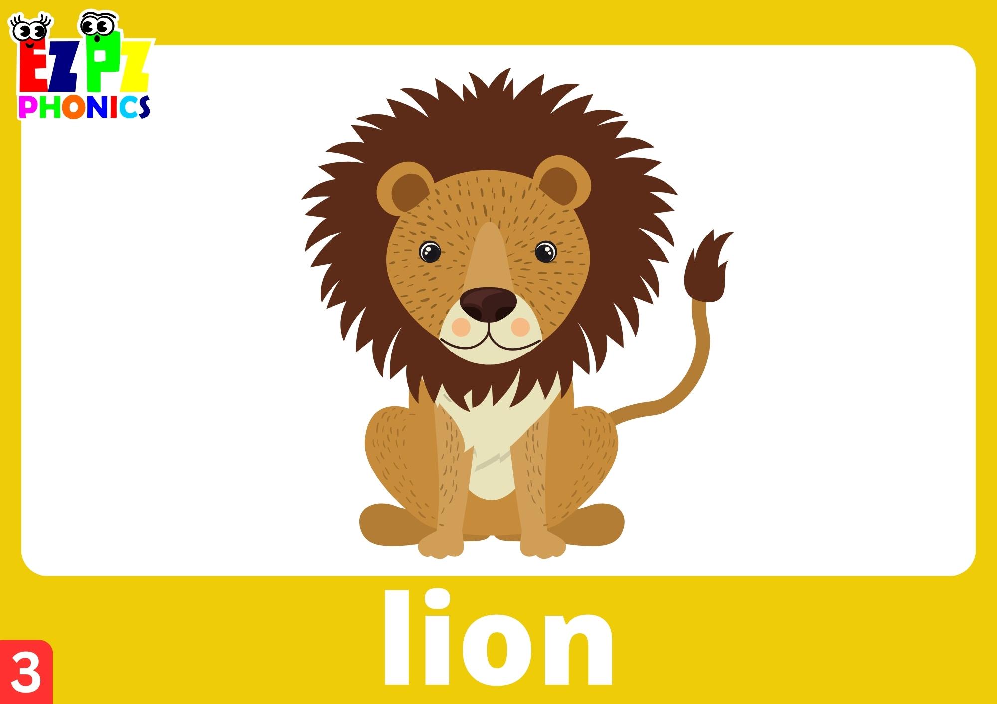 Letter L Words Phonics Flashcards with Images and Words Free Printable PDF or View Online For Homeschool Parents and Teachers to Teach Kindergarten and Preschool Children Group 3